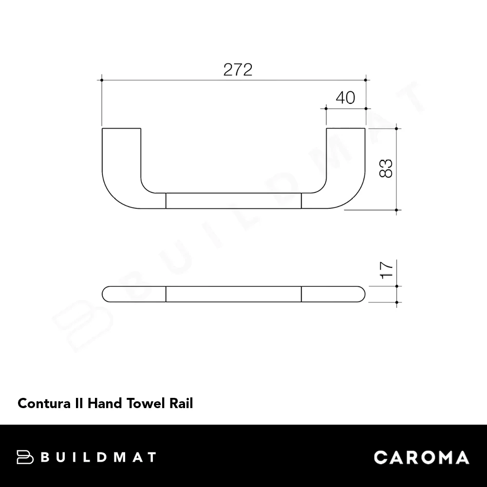 Caroma Contura II Hand Towel Rail Brushed Bronze - Image 4