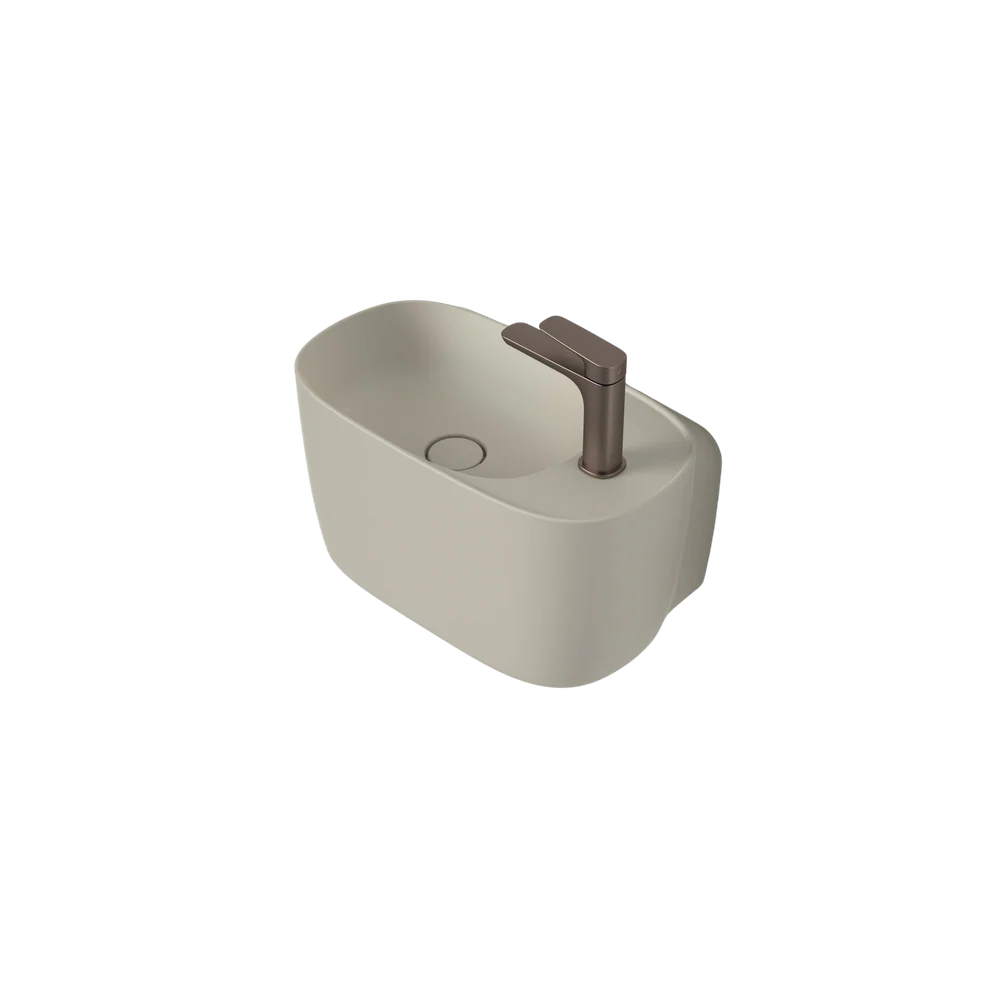 Caroma Contura II Hand Wall Basin Matte Clay - Image 3