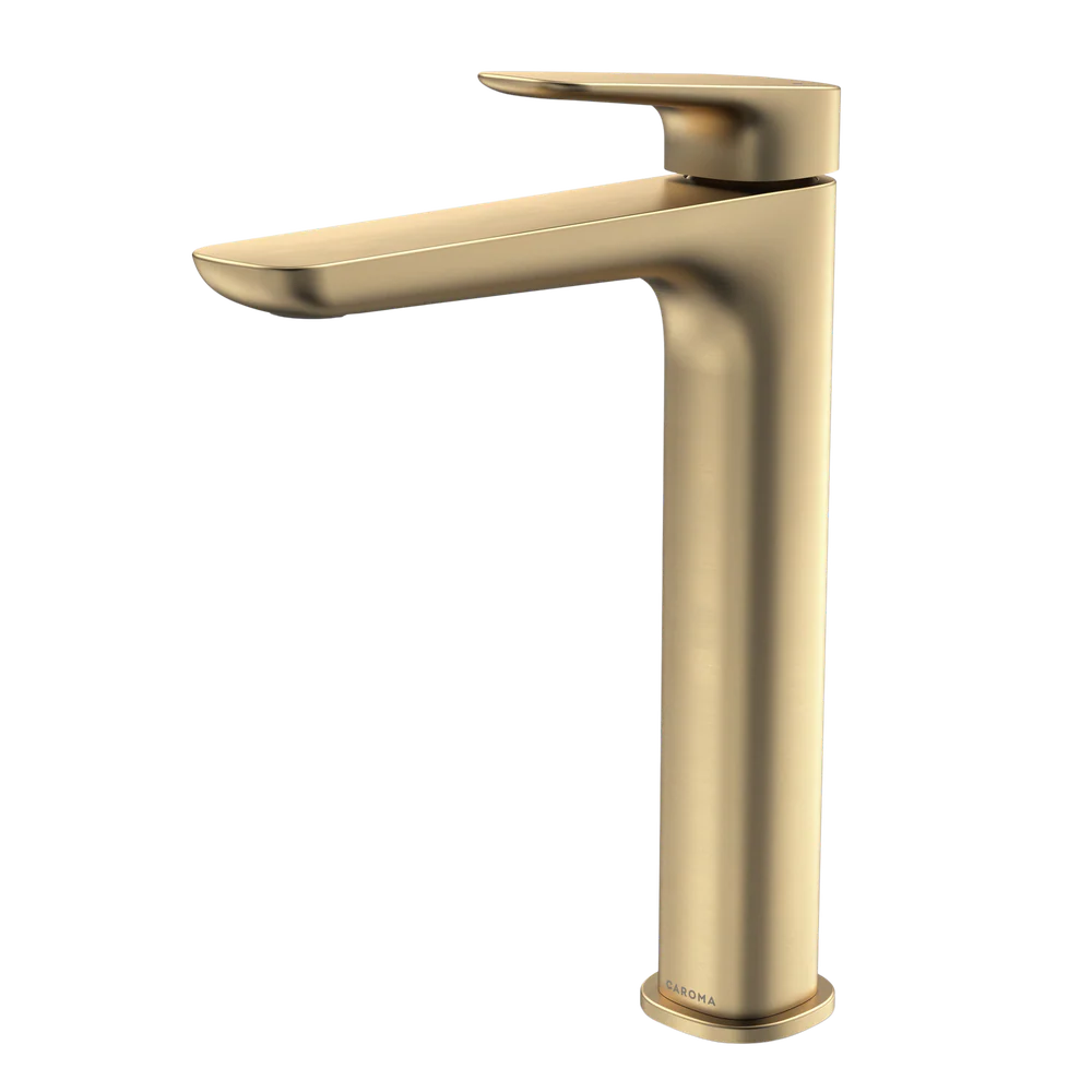 Caroma Contura II Tower Basin Mixer Lead Free Brushed Brass - Image 3