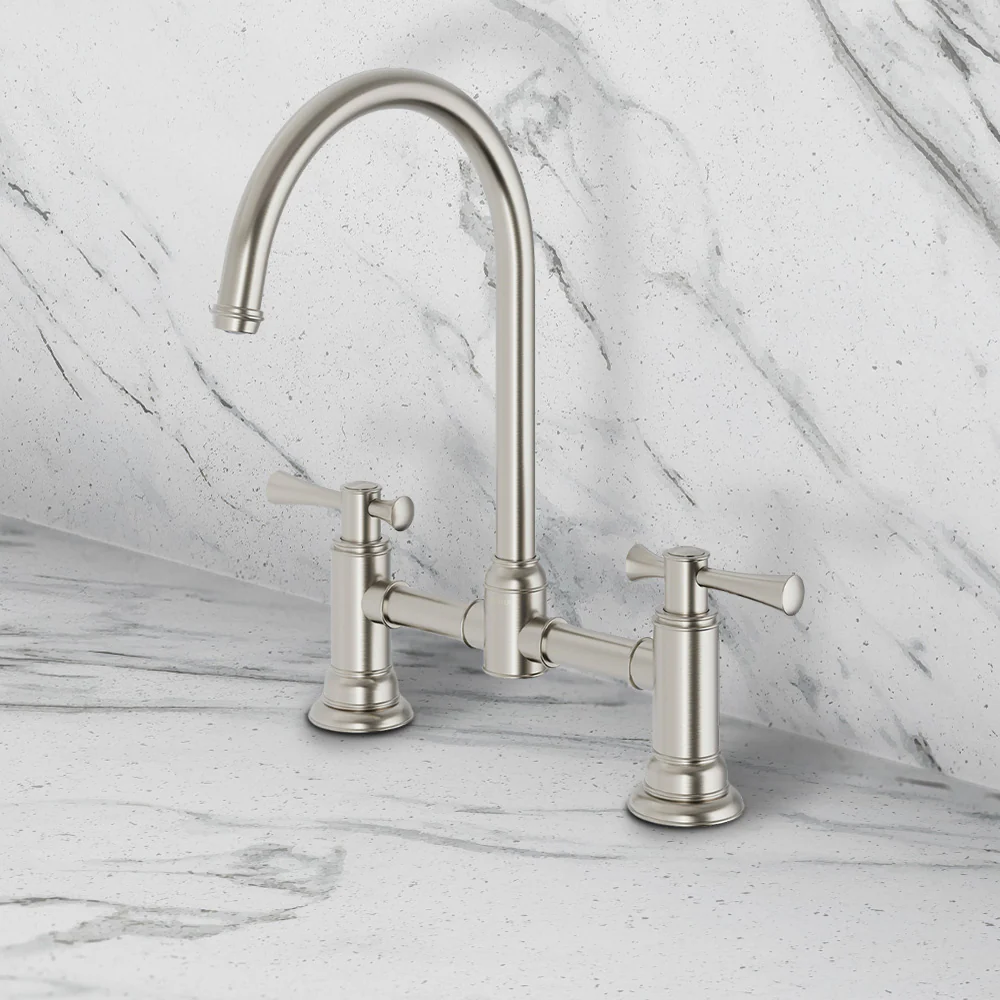 Phoenix Cromford Exposed Sink Set Lead Free Brushed Nickel - Image 2