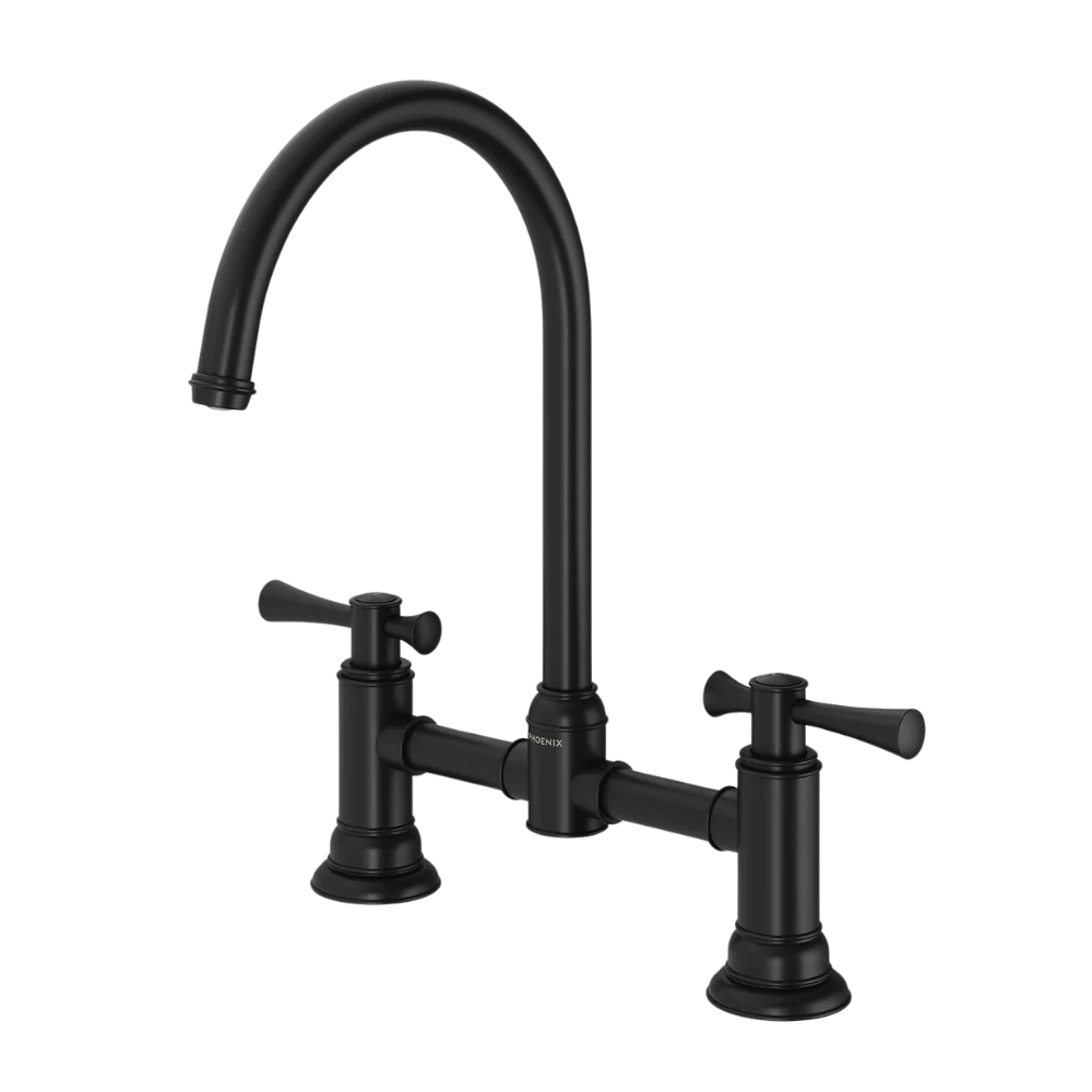 Phoenix Cromford Exposed Sink Set Matte Black - Image 3