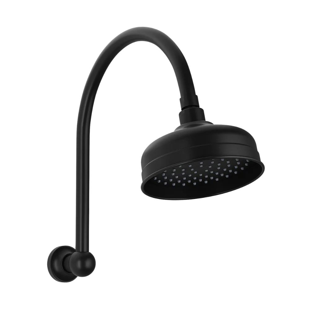 Phoenix Cromford High-Rise Shower Arm and Rose Matte Black - Image 3
