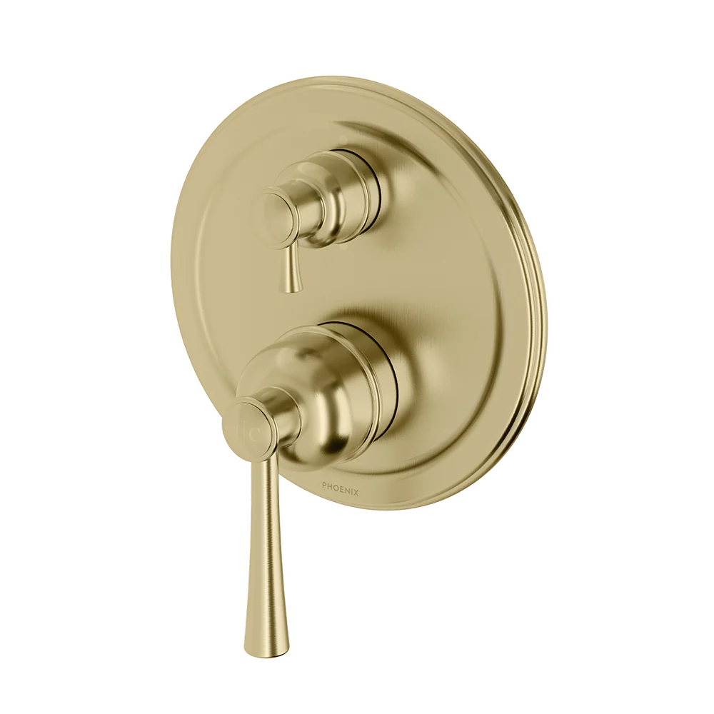 Phoenix Cromford SwitchMix Shower/Bath Divertor Mixer (Fit-Off Kit) Brushed Gold Lead Free
