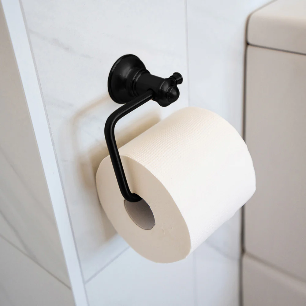 Phoenix Cromford Toilet Roll Holder Matte Black - Image 2