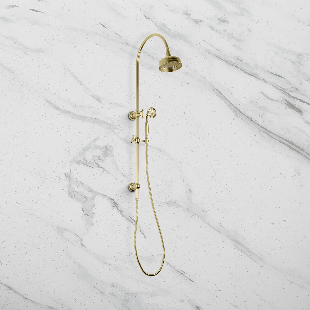 Phoenix Cromford Twin Shower Brushed Gold - Image 2