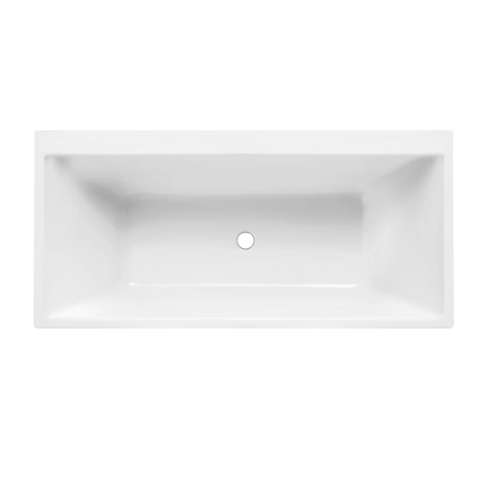 Decina 1700mm Bianco Back To Wall Corner freestanding Bath Gloss White - Image 4