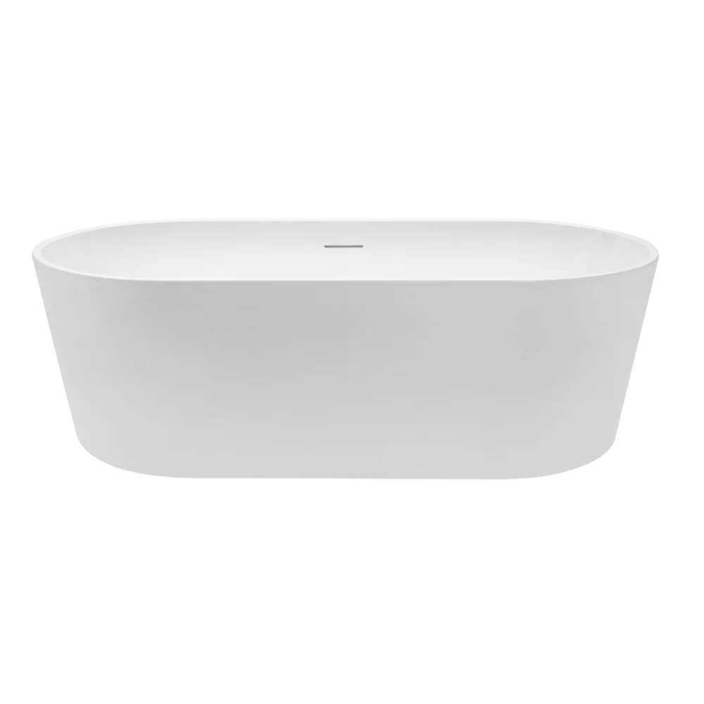 Decina Prezzo 1700mm Freestanding Bath with Integrated Overflow Gloss White - Image 3