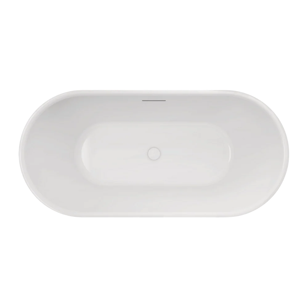 Decina Valentina 1700 Oval Freestanding Bath Matte White - Image 3