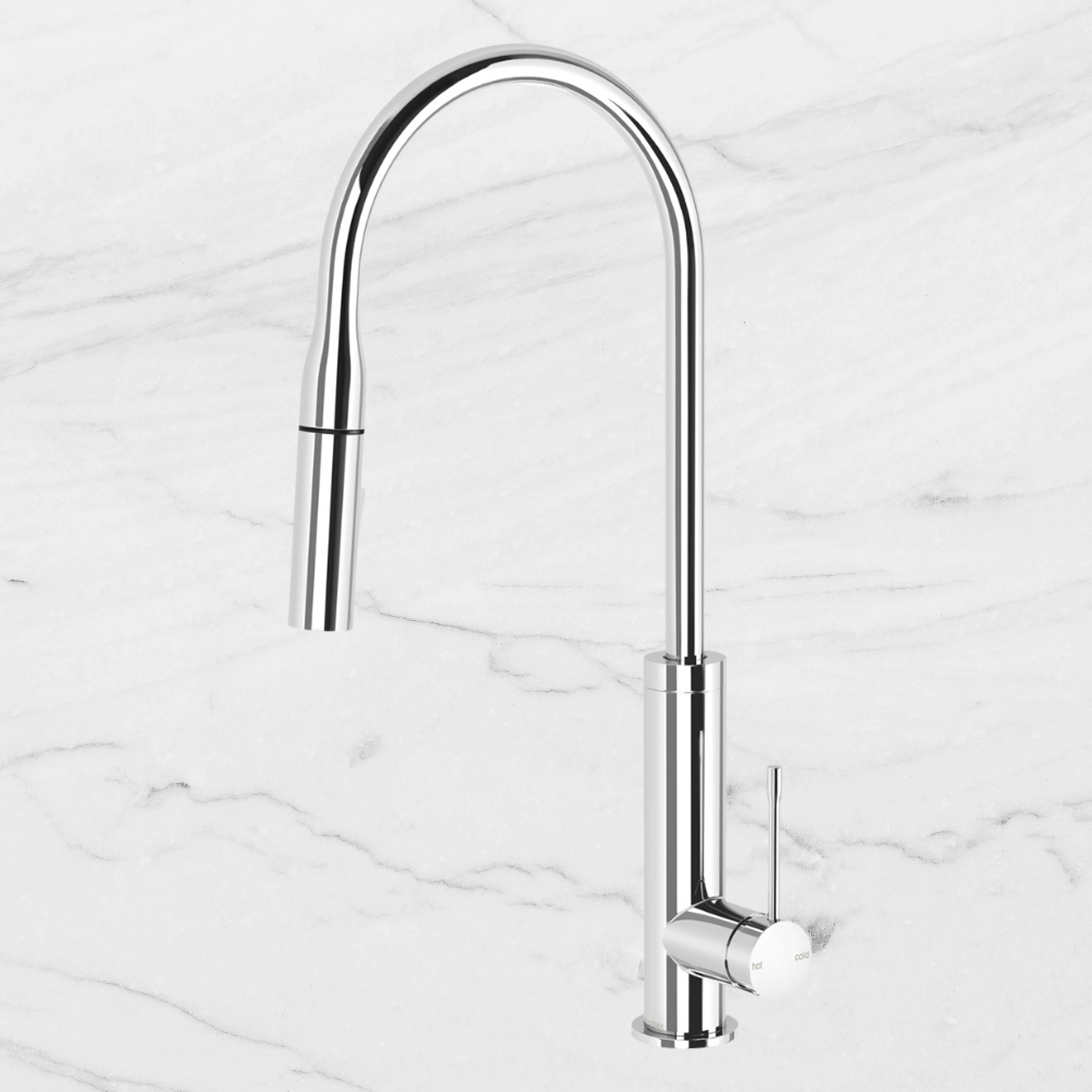 Phoenix Deja Pull Out Chrome Sink Mixer 220mm - Image 2