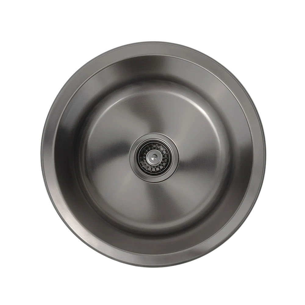 Alma Brushed Gunmetal Divya 425x425 Round Sink - Image 3