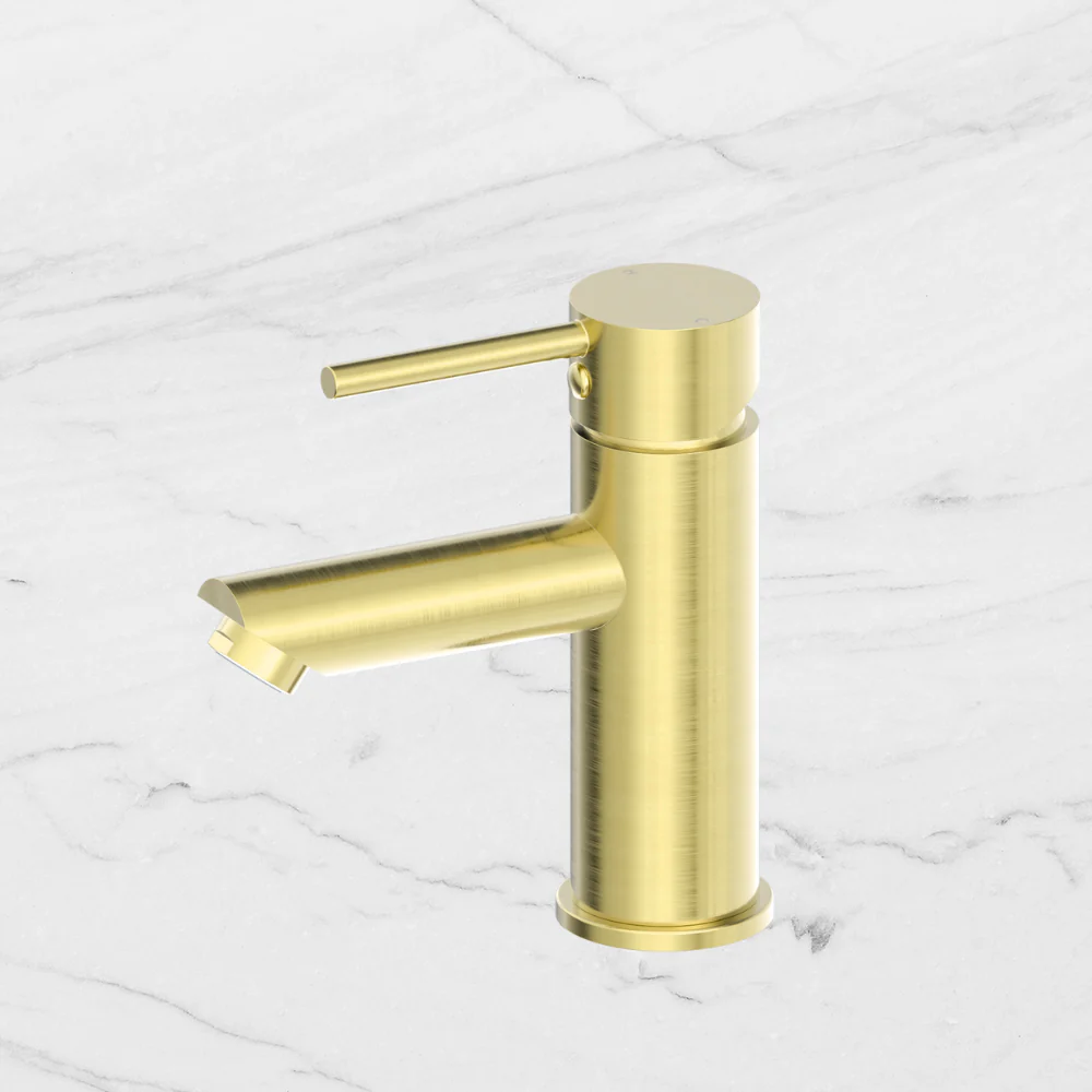 Nero Dolce Basin Mixer Straight Spout Brushed Gold - Image 2