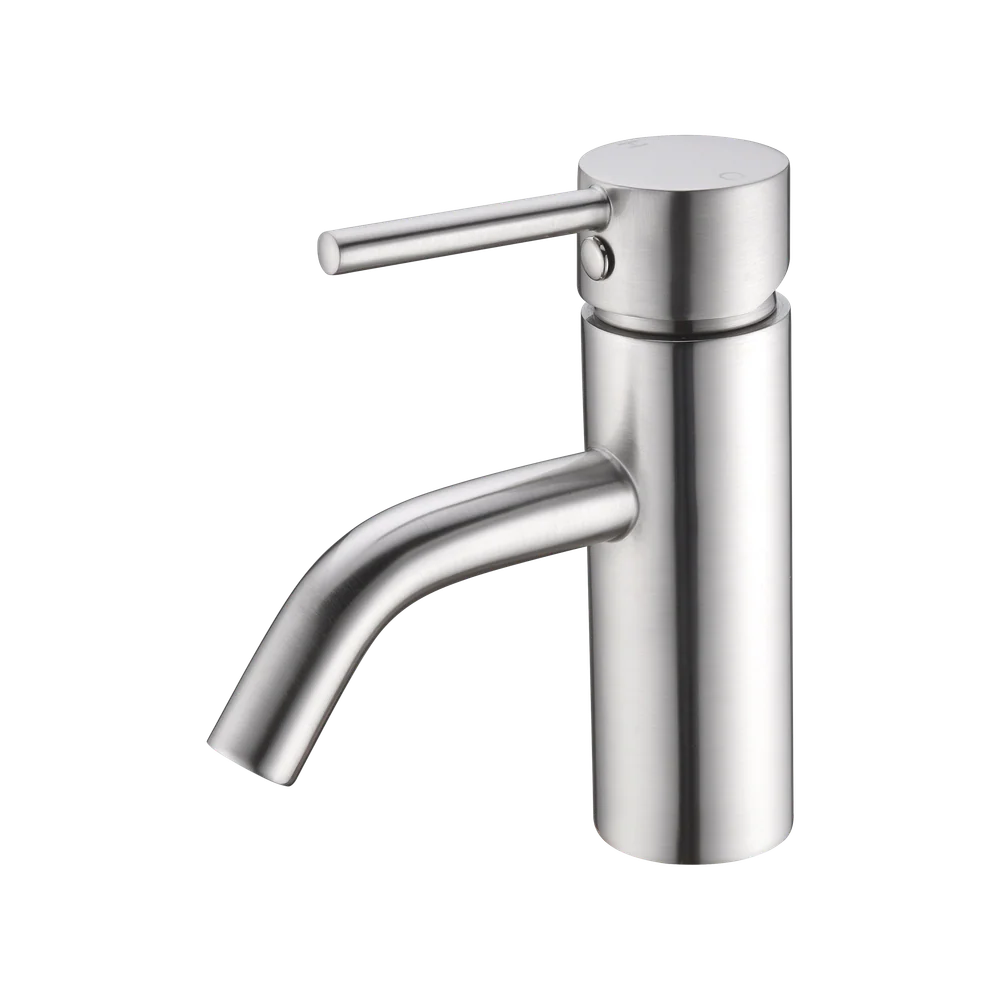 Nero Dolce Basin Mixer Stylish Spout Brushed Nickel - Image 3
