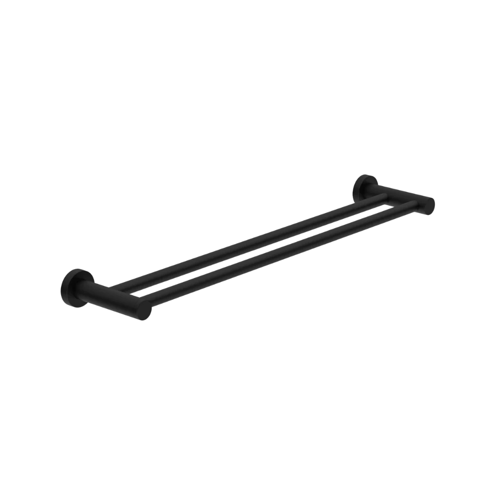 Nero Dolce II Double Towel Rail 600mm Matte Black - Image 3