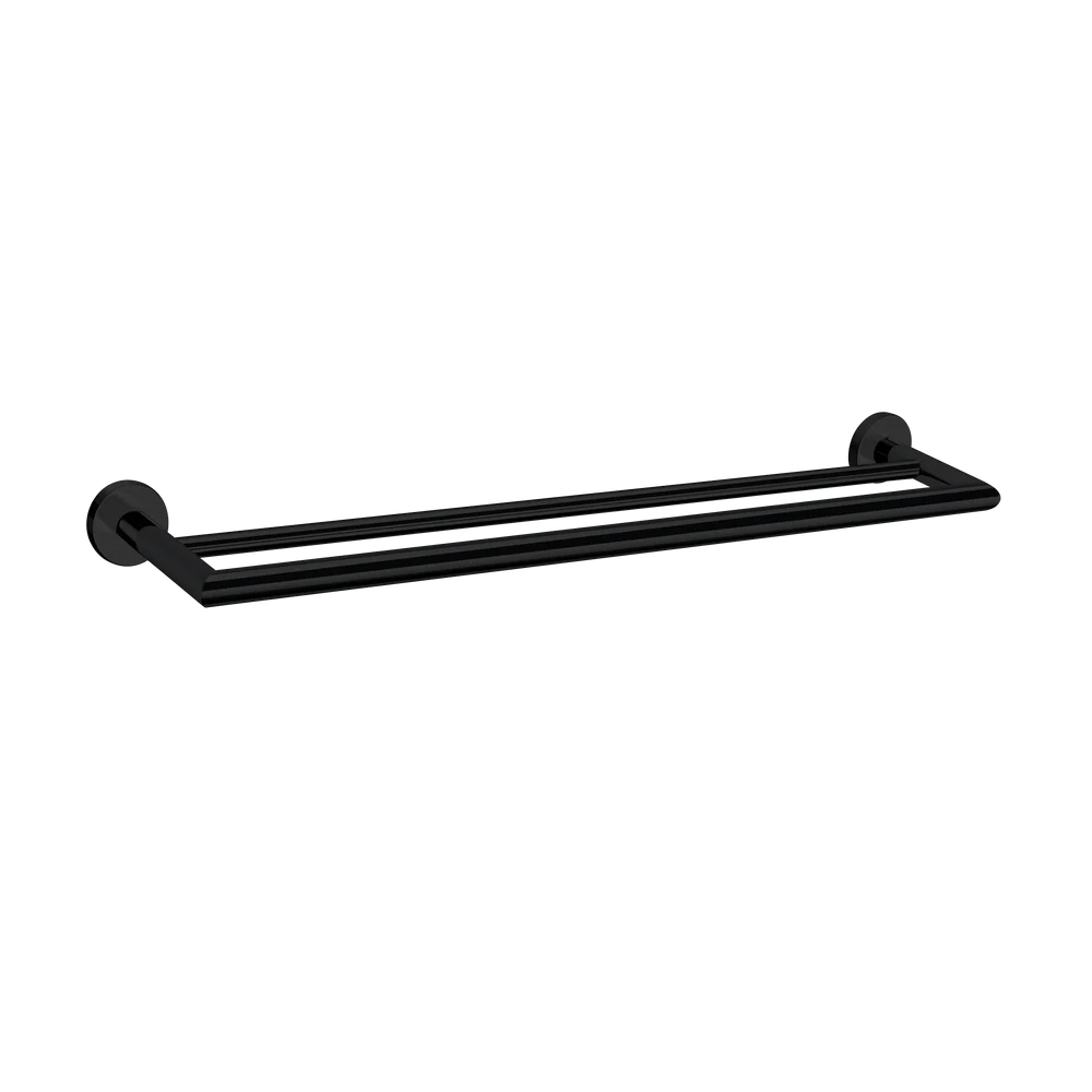 Nero Dolce Double Towel Rail 700mm Matte Black
