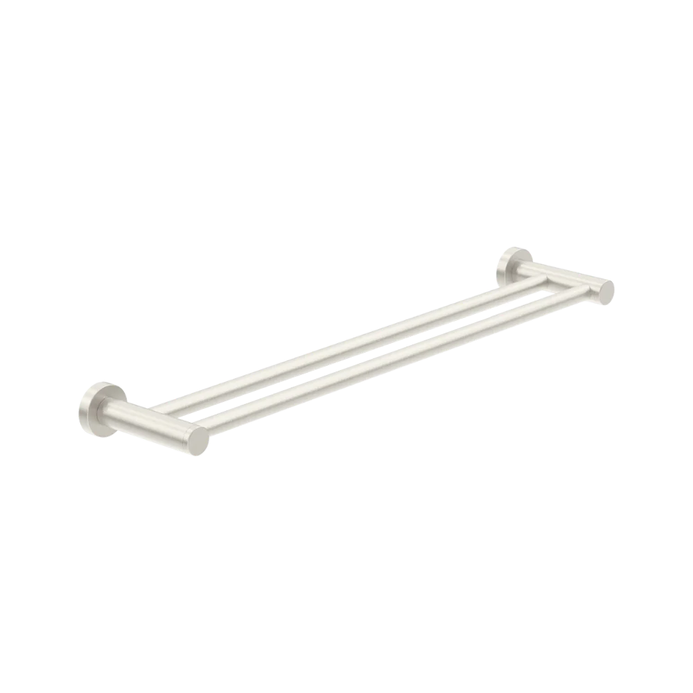 Nero Dolce Double Towel Rail 800mm Brushed Nickel - Image 3