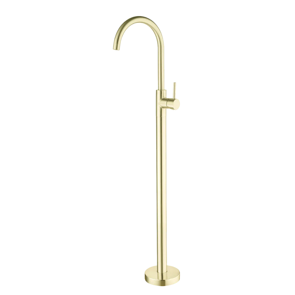 Nero Mecca Freestanding Bath Mixer Brushed Gold - Image 3