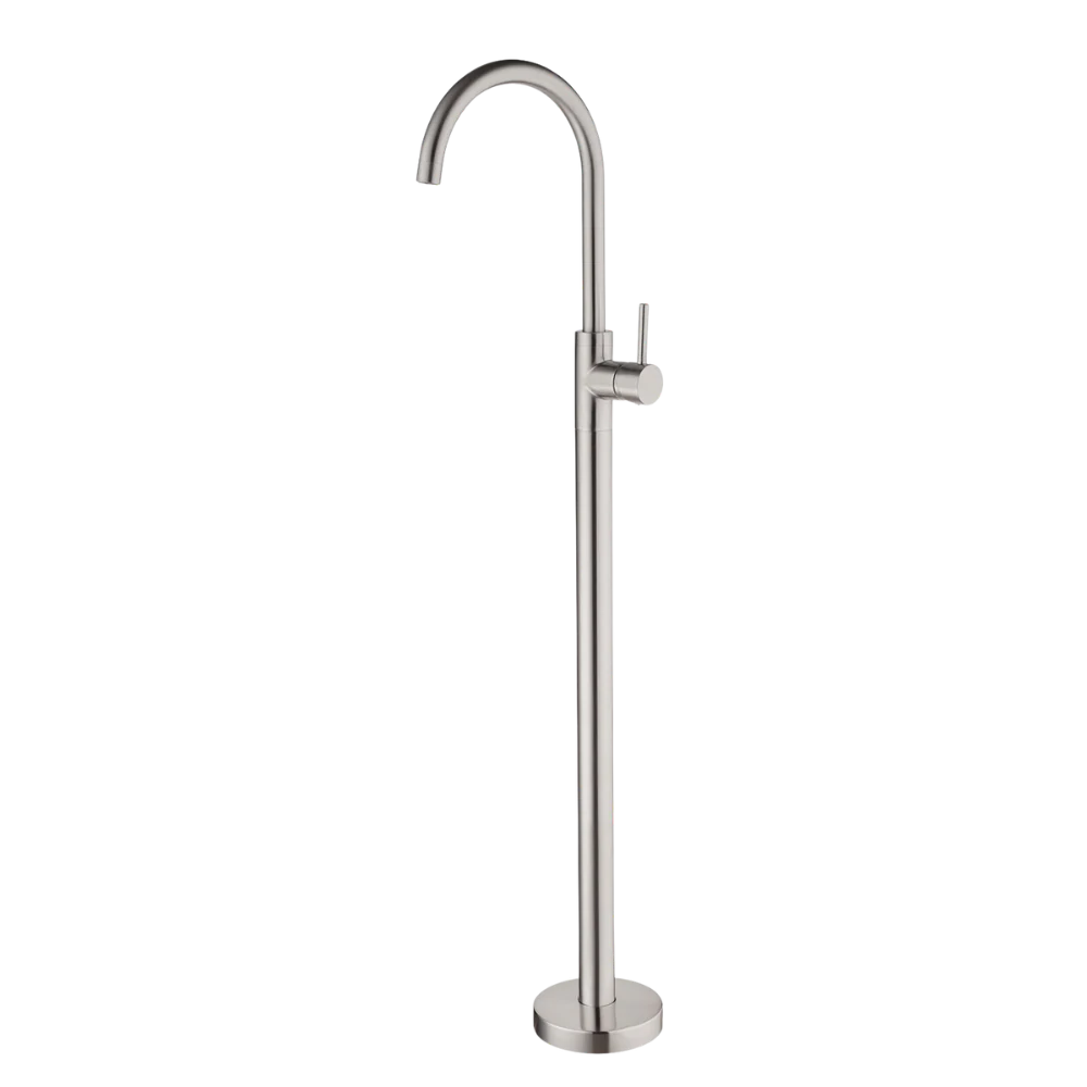 Nero Mecca Freestanding Bath Mixer Brushed Nickel