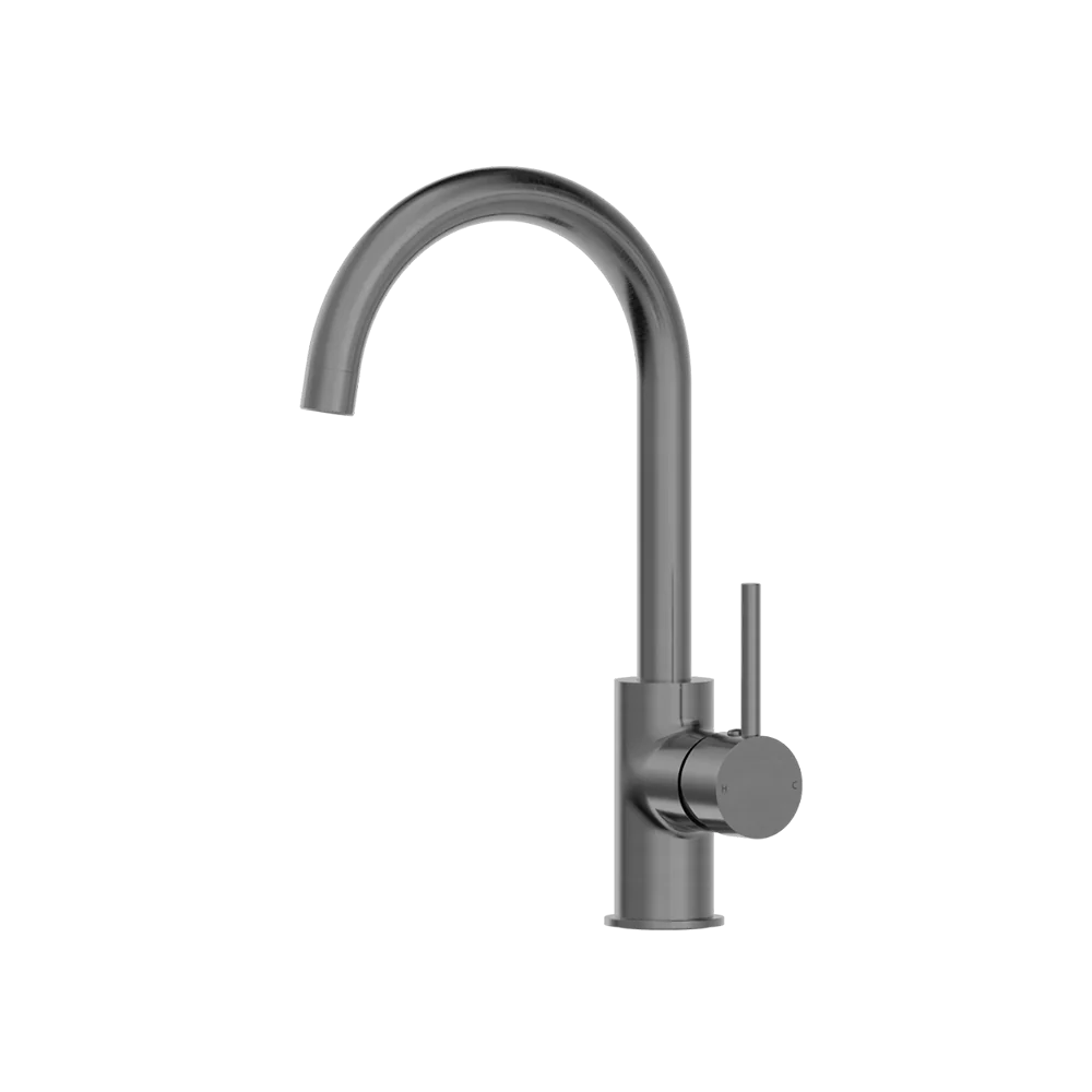 Nero Dolce Kitchen Mixer Gooseneck Brushed Gunmetal