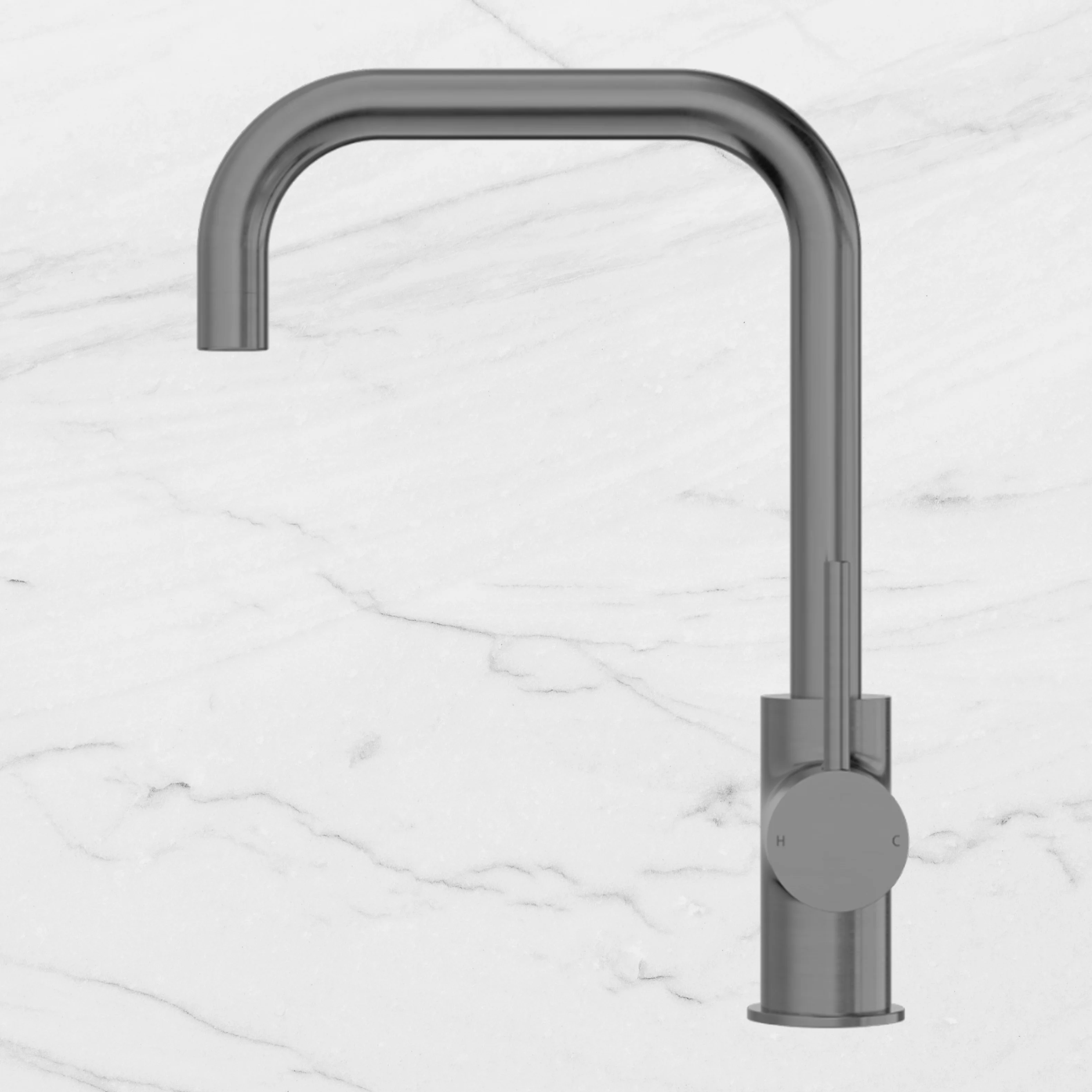 Nero Dolce Square Kitchen Mixer Brushed Gunmetal - Image 2
