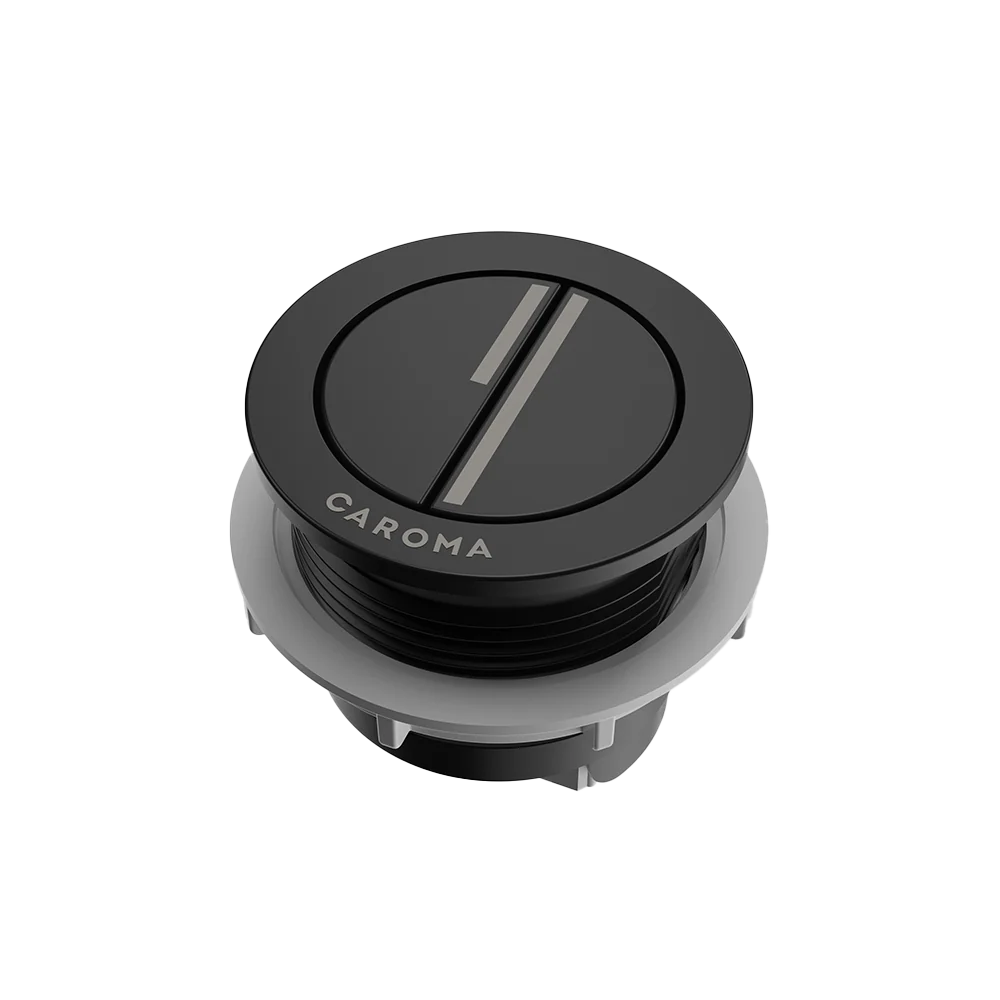 Caroma Dual Flush Round Bezel & Button Satin Black