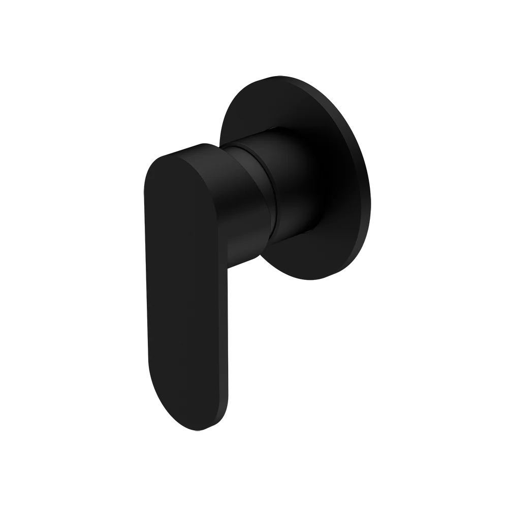 Nero Ecco Shower Mixer Round Back Plate Matte Black