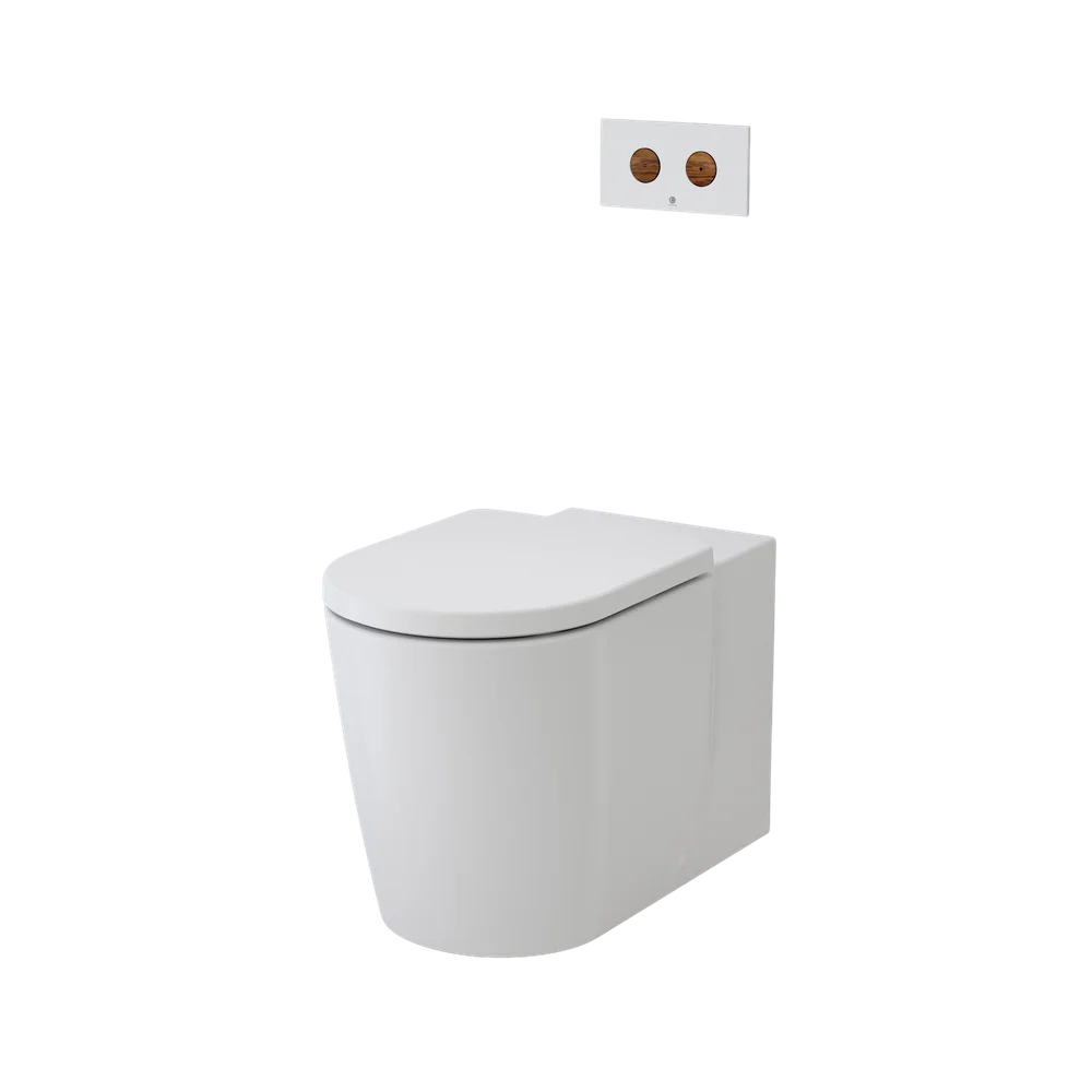 Caroma Elvire Cleanflush Wall Faced Back Inlet Pan Invisi Series II 4.5/3L Cistern White - Image 3