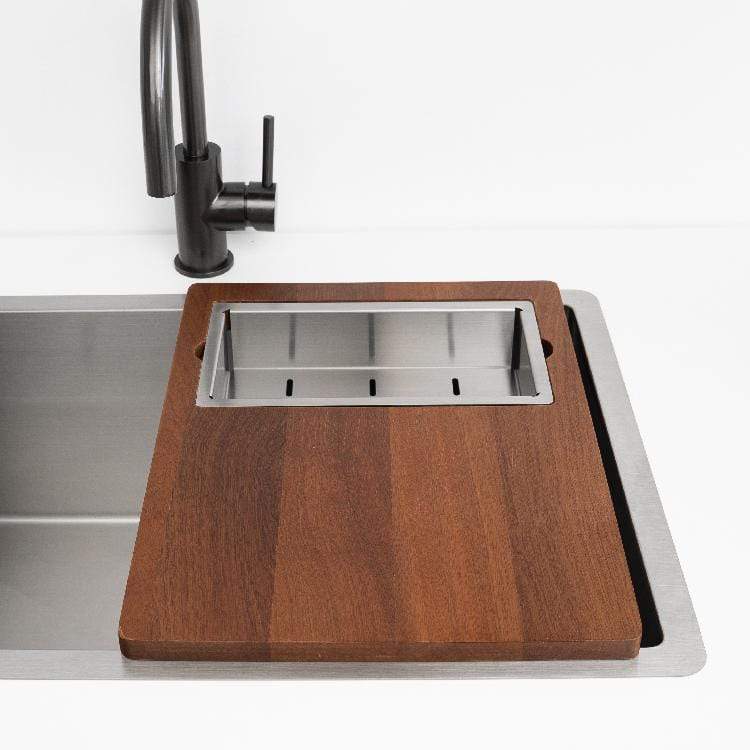 Alma Emma Chopping Board & Integrated Colander Set - Image 3