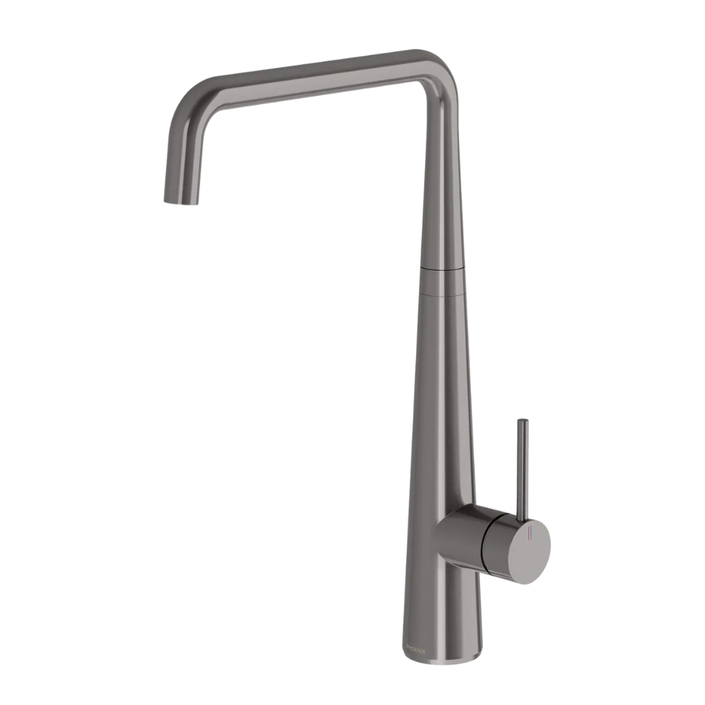 Phoenix Erlen Brushed Carbon Sink Mixer 200mm Squareline - Image 3