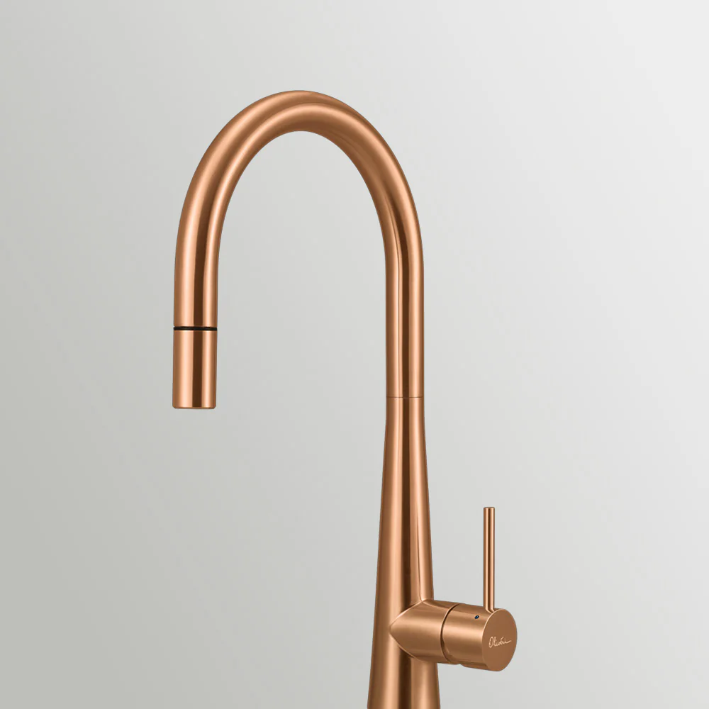 Oliveri Essente 316 Stainless Steel Goose Neck Pull Out Mixer Lead Free Copper - Image 2