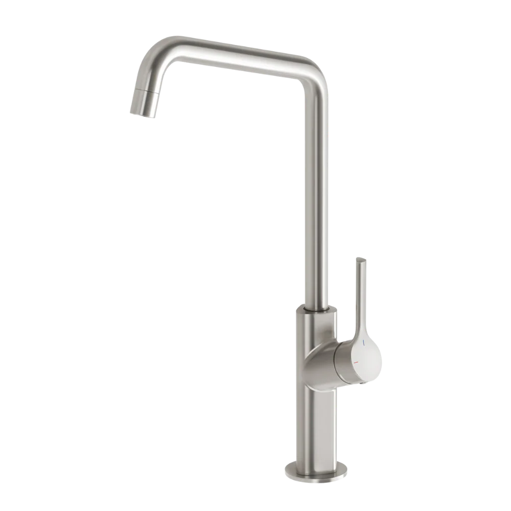 Phoenix Ester Brushed Nickel Sink Mixer 200mm Squareline