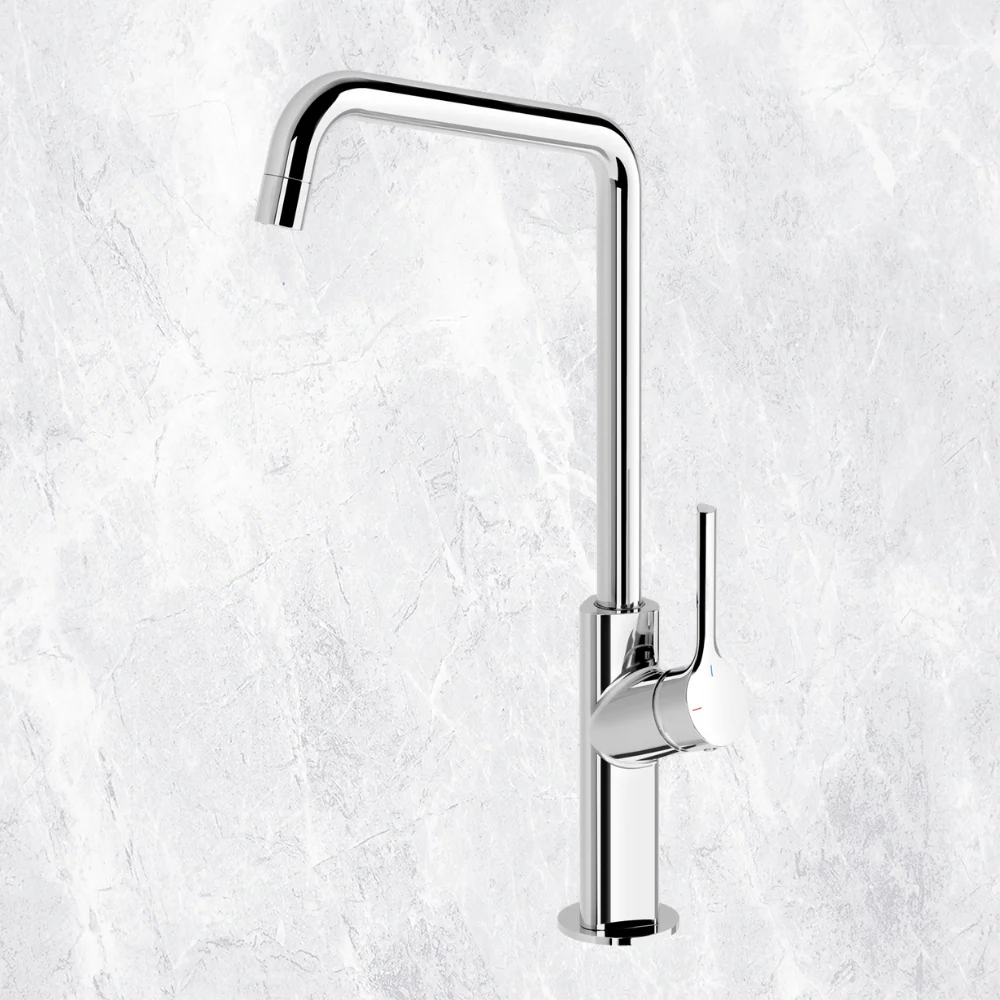 Phoenix Ester Chrome Sink Mixer 200mm Squareline - Image 2