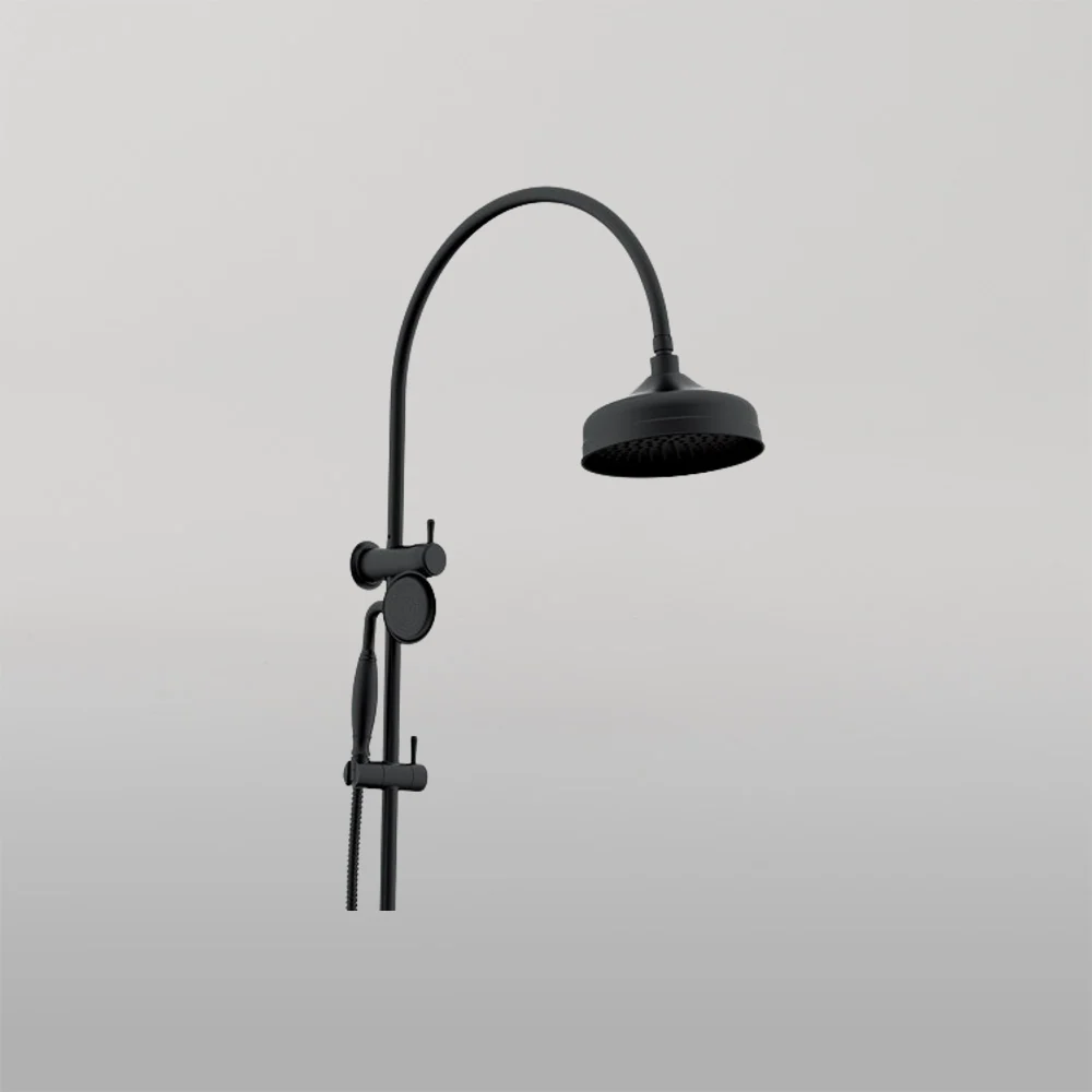 ADP Eternal Gooseneck Twin Shower Set Matte Black - Image 2