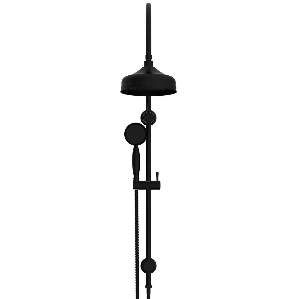 ADP Eternal Gooseneck Twin Shower Set Matte Black - Image 3