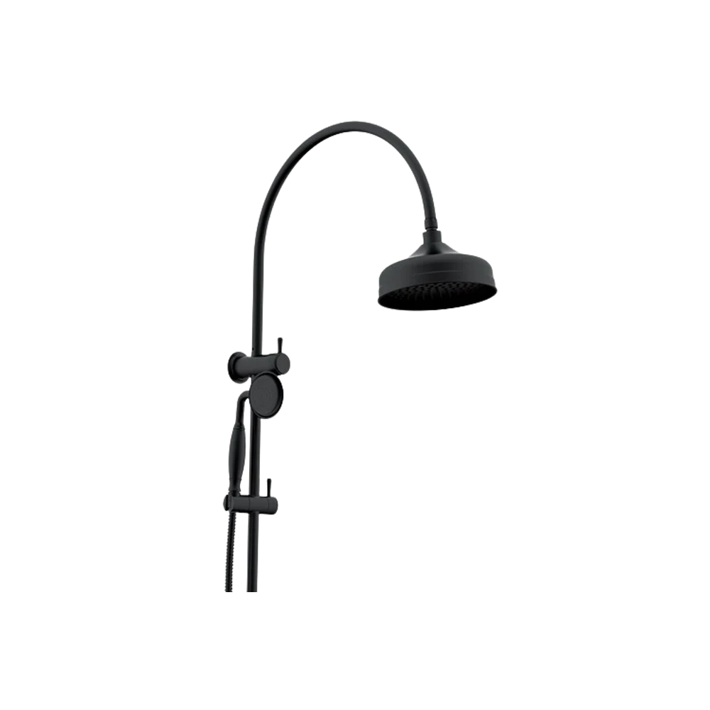 ADP Eternal Gooseneck Twin Shower Set Matte Black - Image 4