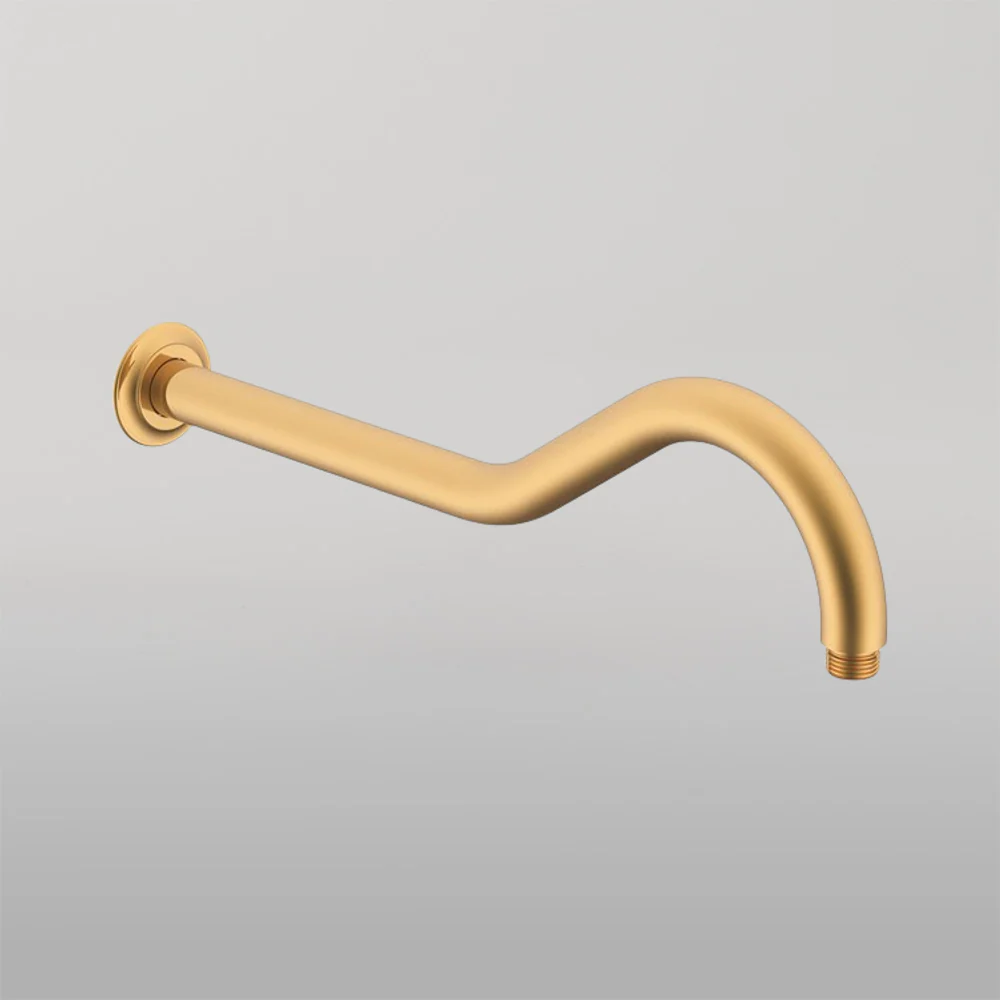 ADP Eternal Shower Arm 450mm Brushed Brass - Image 2