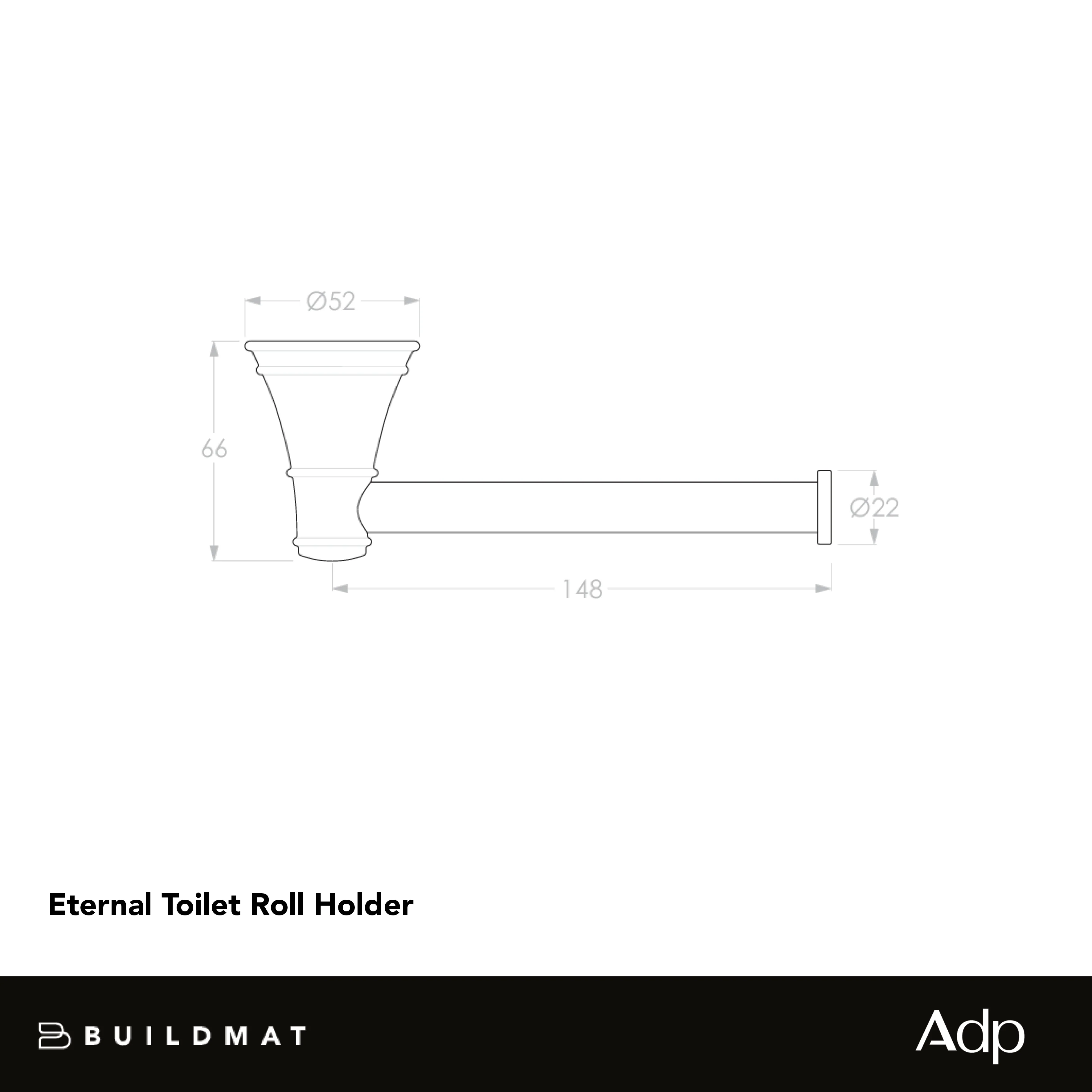 ADP Eternal Toilet Roll Holder Chrome - Image 4