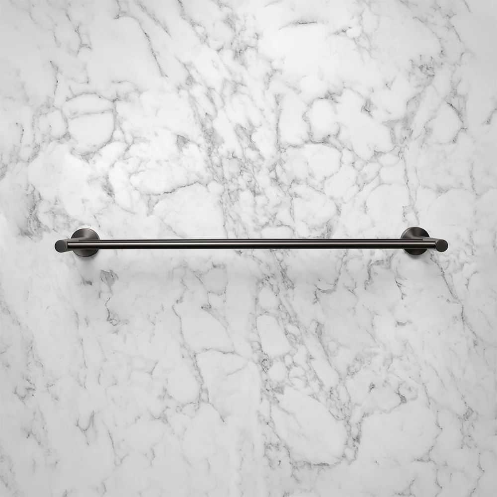 Alma Farina 600 Double Towel Rail Brushed Gunmetal - Image 2