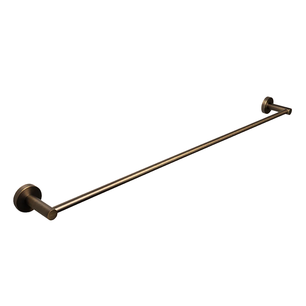 Alma Farina 800 Single Towel Rail Brushed Vintage Antique Brass
