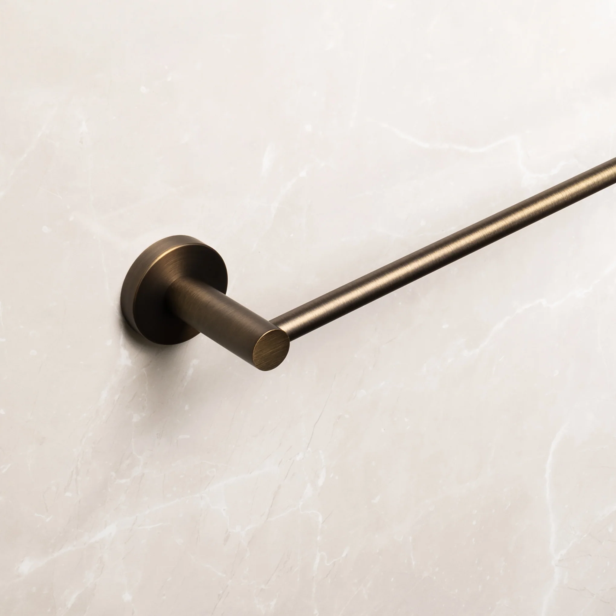 Alma Farina 800 Single Towel Rail Brushed Vintage Antique Brass - Image 5