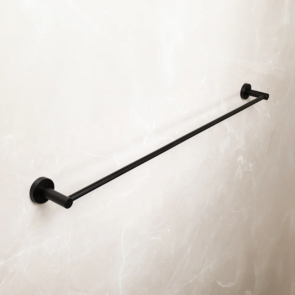 Alma Farina 800 Single Towel Rail Matte Black - Image 2
