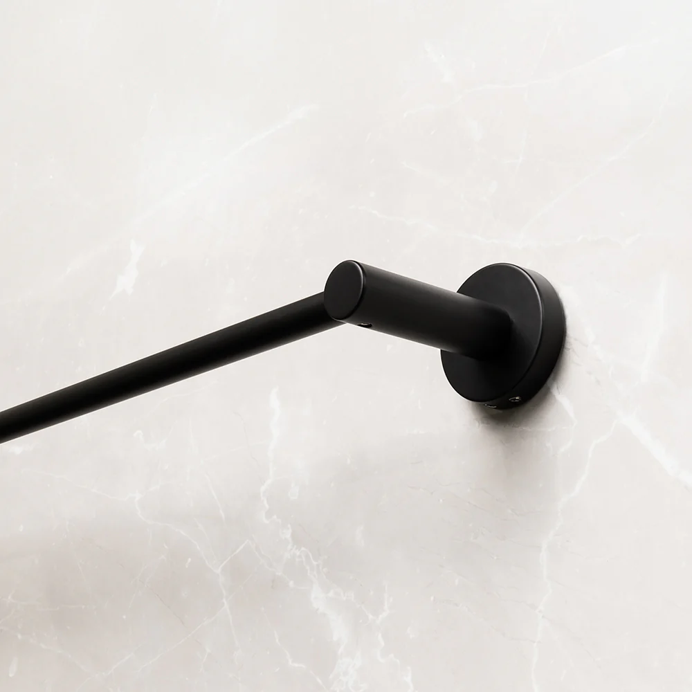 Alma Farina 800 Single Towel Rail Matte Black - Image 6