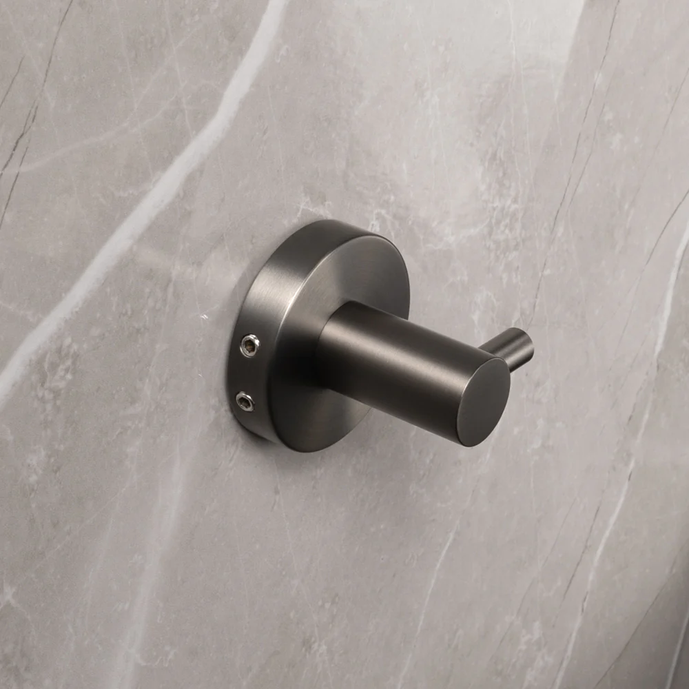 Alma Farina Robe Hook Brushed Gunmetal - Image 5