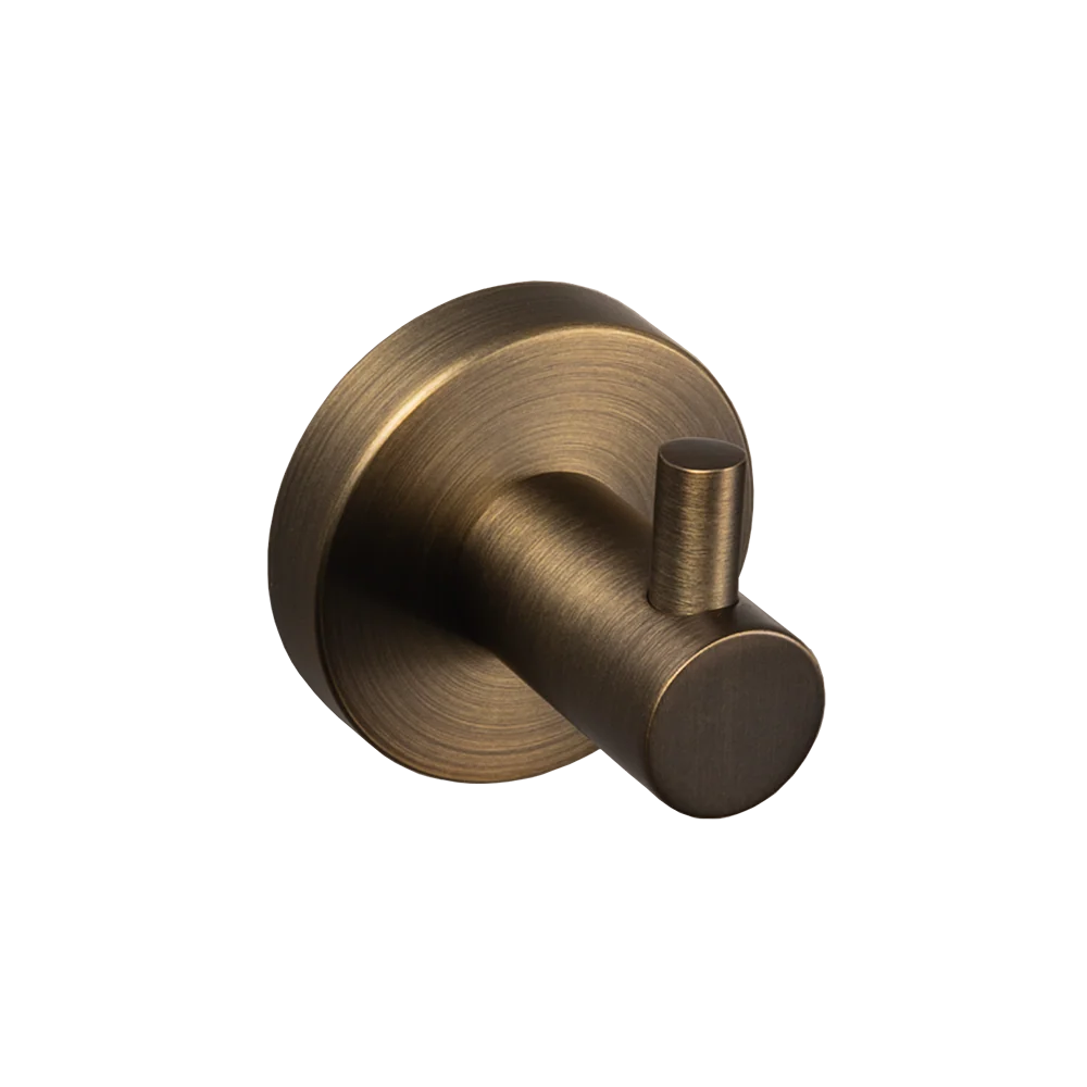 Alma Farina Robe Hook Brushed Vintage Antique Brass