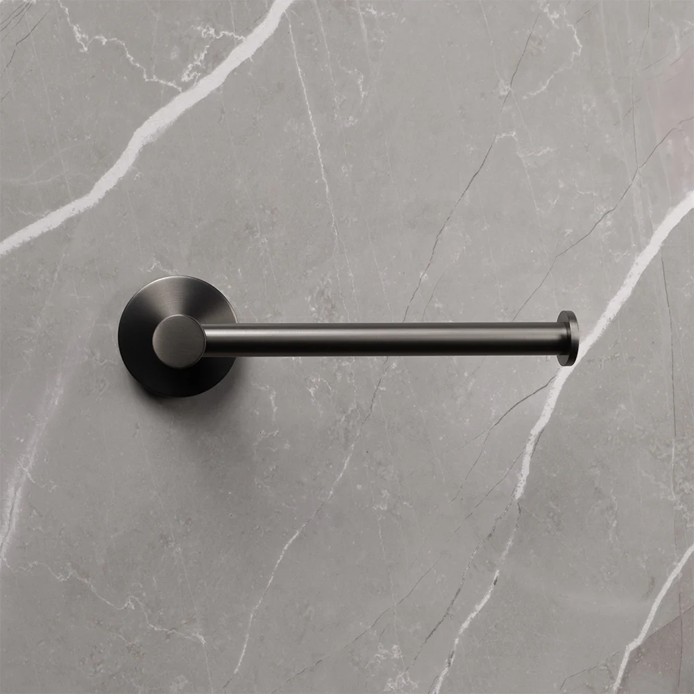 Alma Farina Toilet Roll Holder Brushed Gunmetal - Image 4