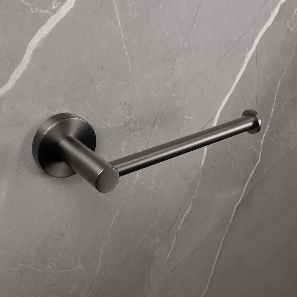 Alma Farina Toilet Roll Holder Brushed Gunmetal - Image 5