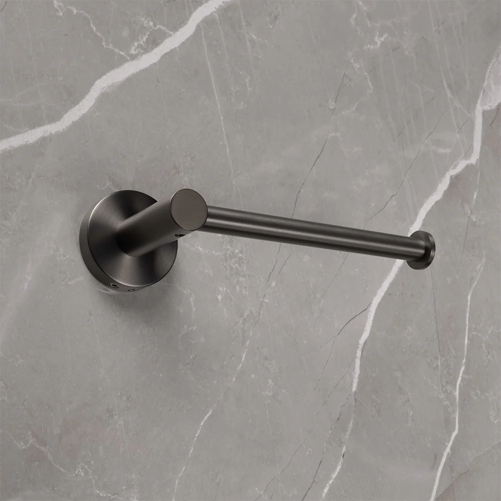 Alma Farina Toilet Roll Holder Brushed Gunmetal - Image 6