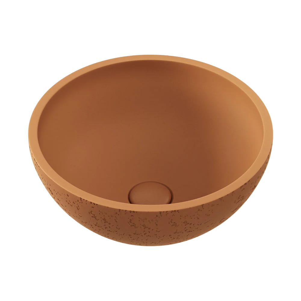 Fienza Alba Round Concrete Above Counter Basin Tuscan