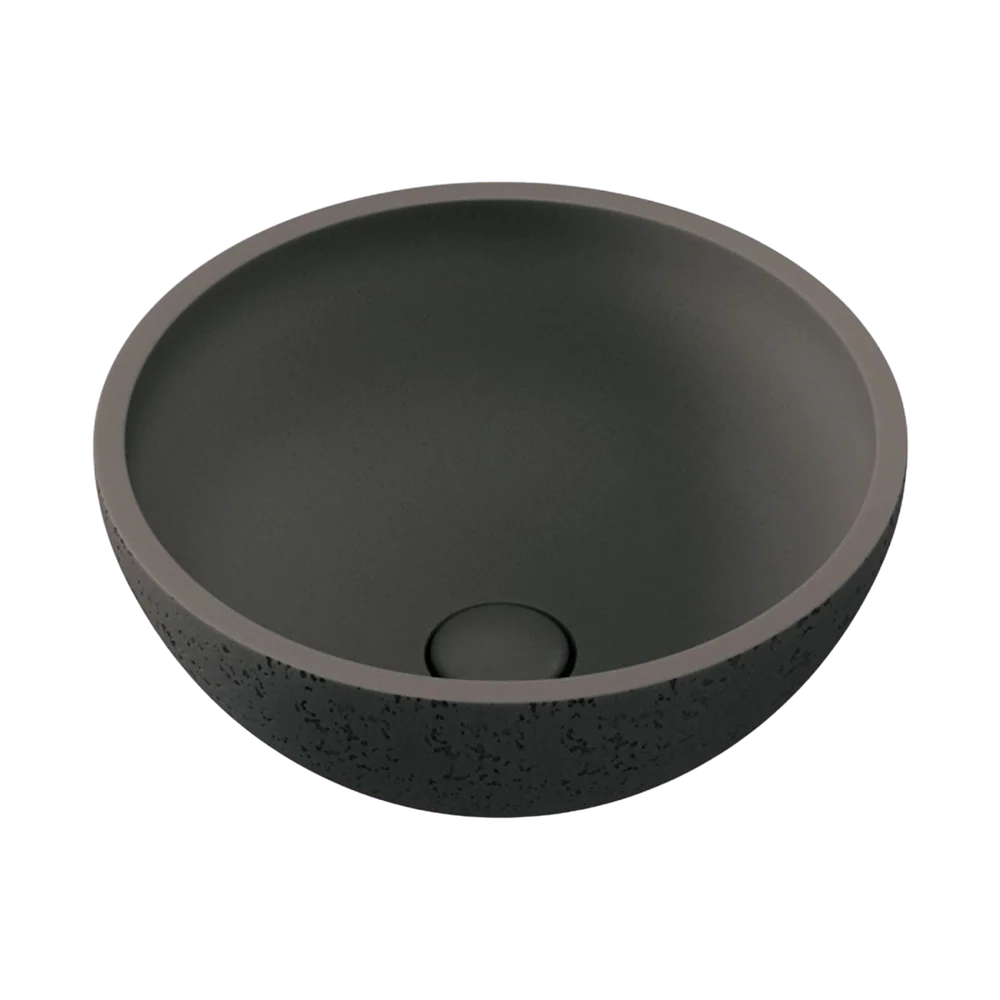 Fienza Alba Round Concrete Above Counter Basin Warm Grey - Image 3