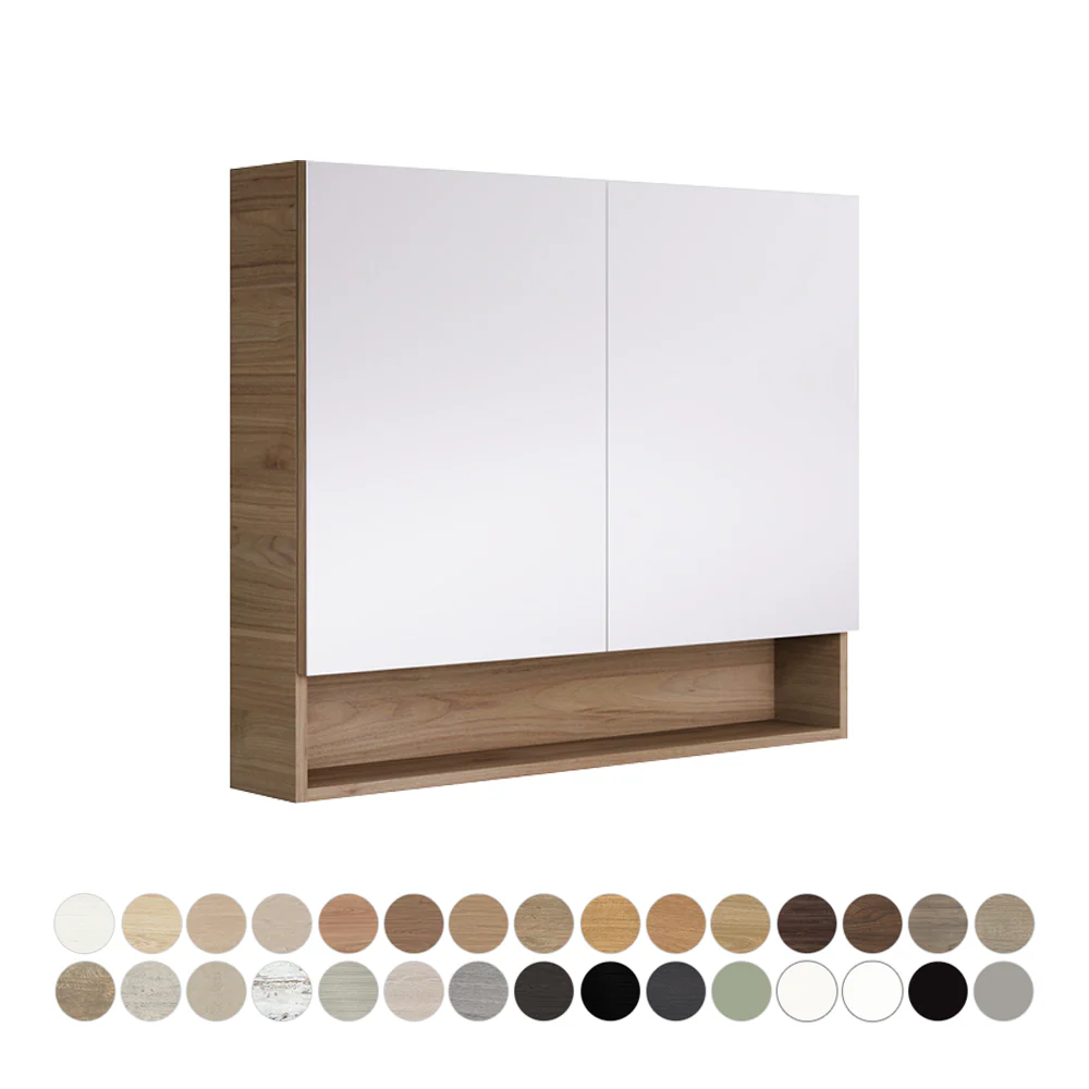Fienza Aluca 900mm Display Shelf Mirror Cabinet - Image 5
