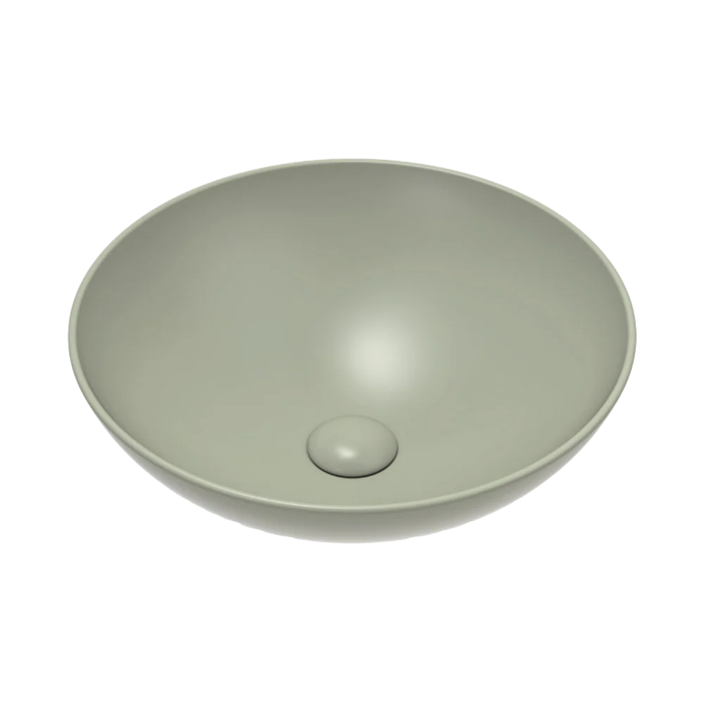 Fienza Aluca Above Counter Basin Matte Olive - Image 3